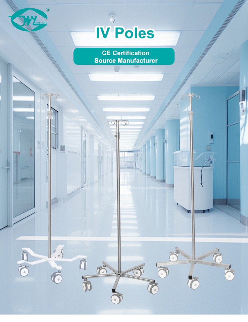 Stainless Steel IV Pole Stainless Steel IV Pole